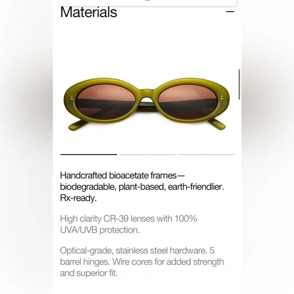 Crap eyewear sweet leaf Olive Green Oval Women's Sunglasses - Fashion Accessory - Picture 3 of 4